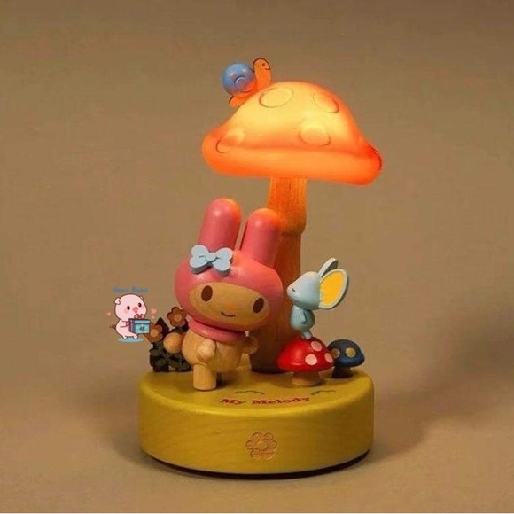 Sanrio My Melody Wooden Sanrio Mushroom USB Light - Picture 7 of 10